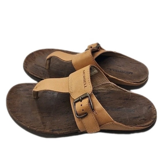 Merrell Shoes - Merrell Womens Sandals Around Town Thong Buckle Luxe Post Size 7